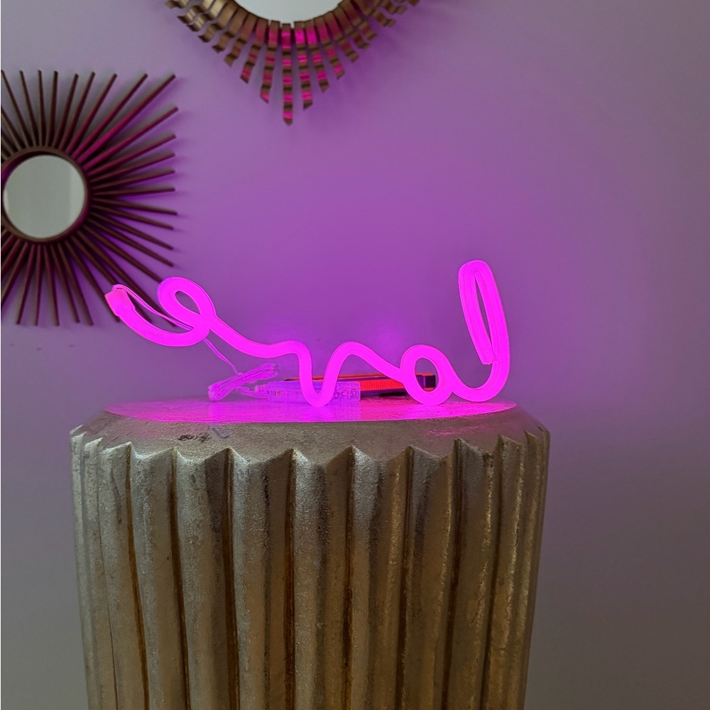 LOVE Pink Neon LED Sign